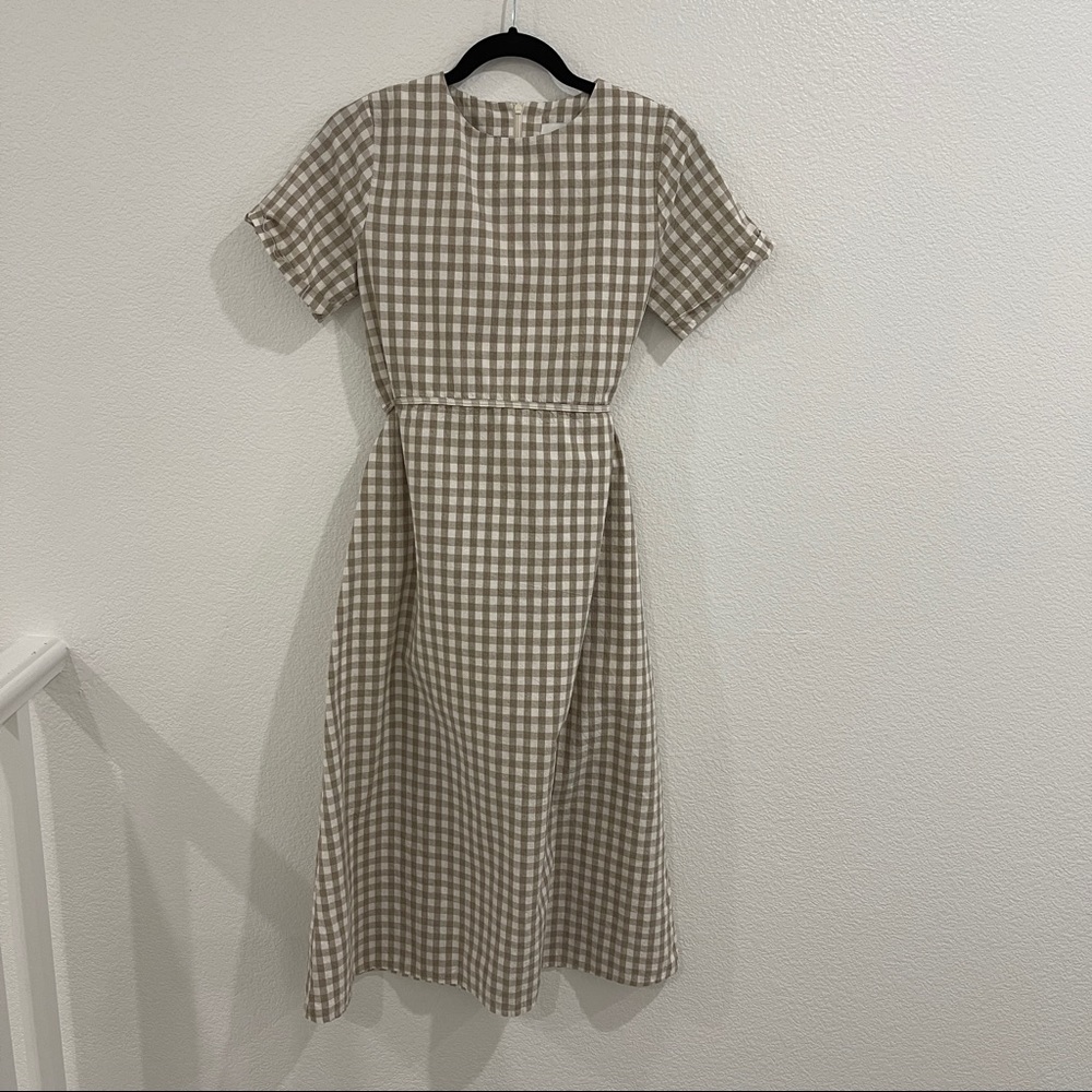 A-line Gingham Dress